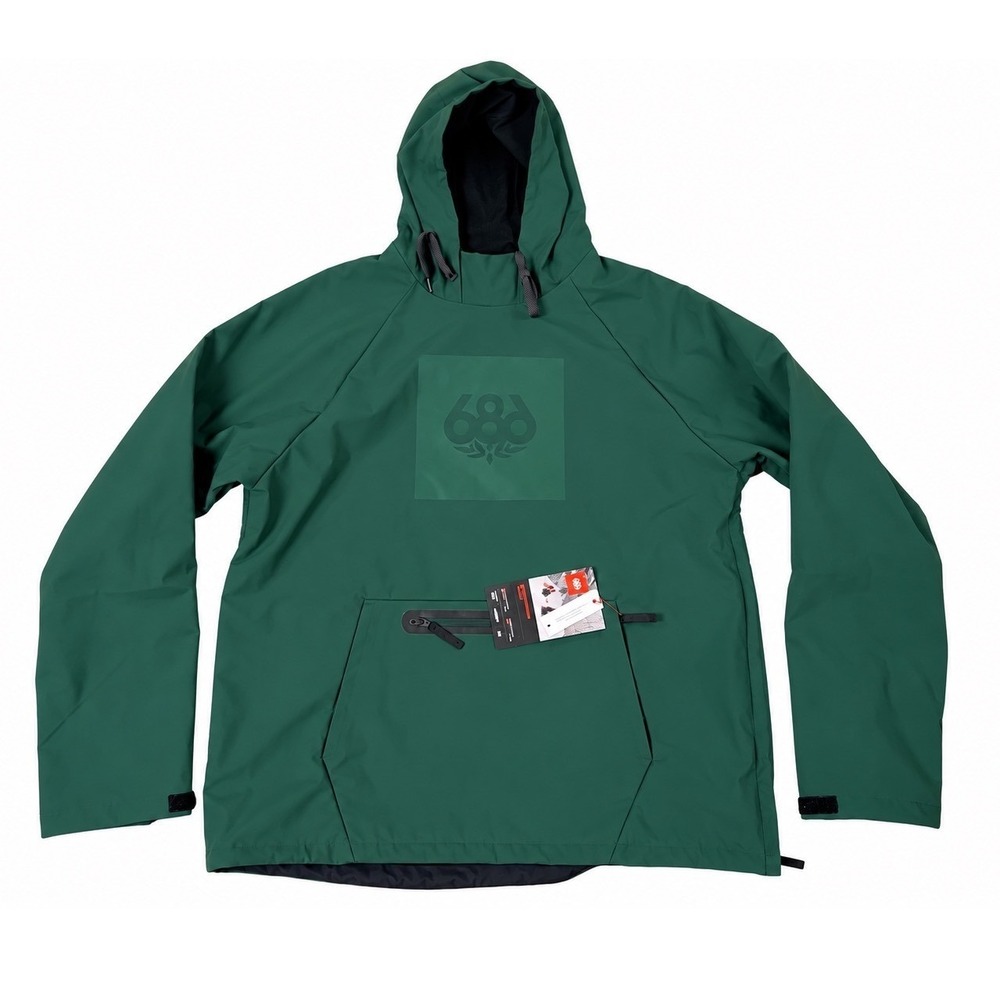 NEW 686 Waterproof Snowboard hoody Jacket moss Green infiDRY 10K Softshell Small